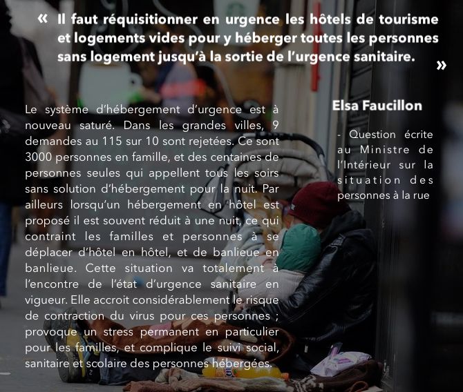 J’ai interpellé le Ministre de l’Intérieur sur la situation des personnes à la rue !