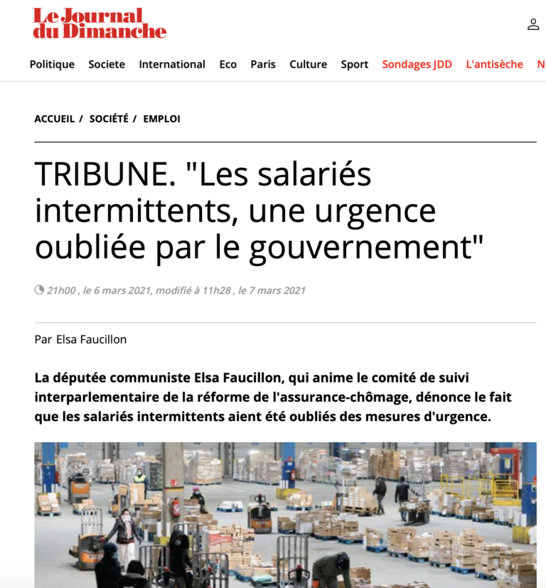 Tribune collective d’urgence pour les intermittents de l’emploi !